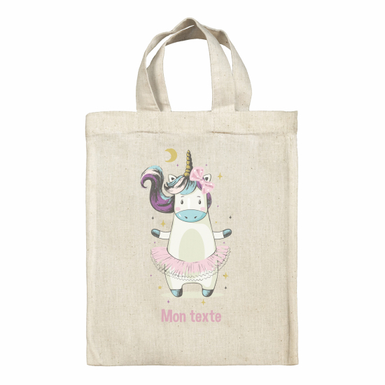 Personalized tote bag for kids - Unicorn Dancer