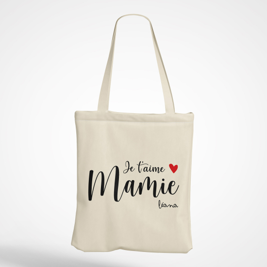 Personalized Tote Bag - I love you, Grandma Name