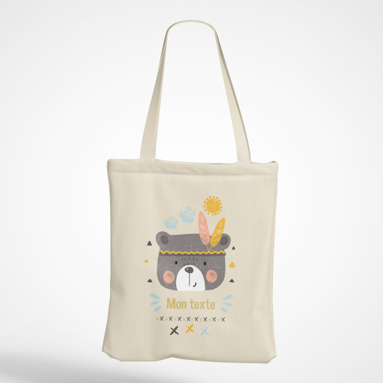 Personalized Tote Bag - Indian bear cub