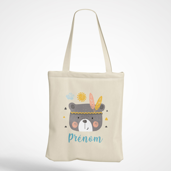 Personalized Tote Bag - Indian bear cub