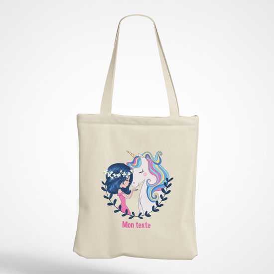 Personalized Tote Bag - Little Unicorn Girl