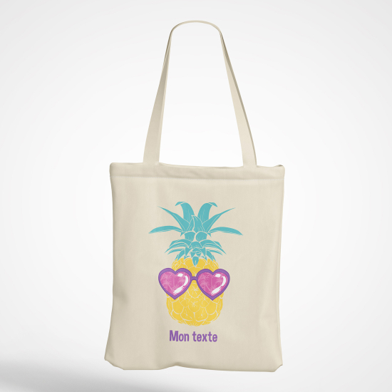 Personalized Tote Bag - Pineapple hearts