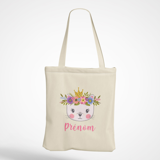 Personalized Tote Bag - Princess cat