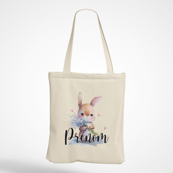 Personalized Tote Bag - Rabbit