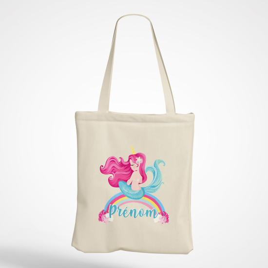 Personalized Tote Bag - Rainbow Siren