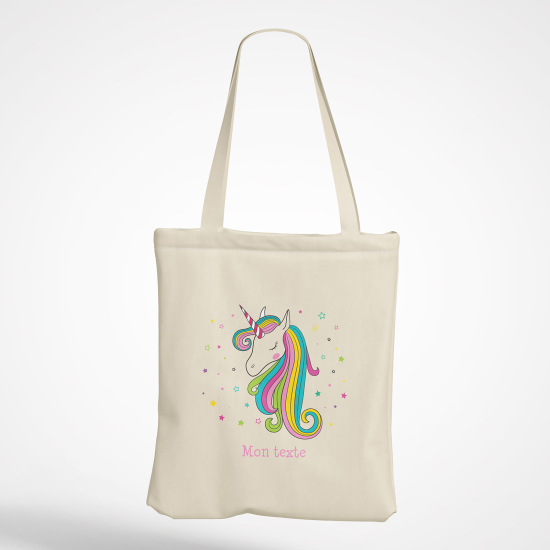 Personalized Tote Bag - Rainbow unicorn