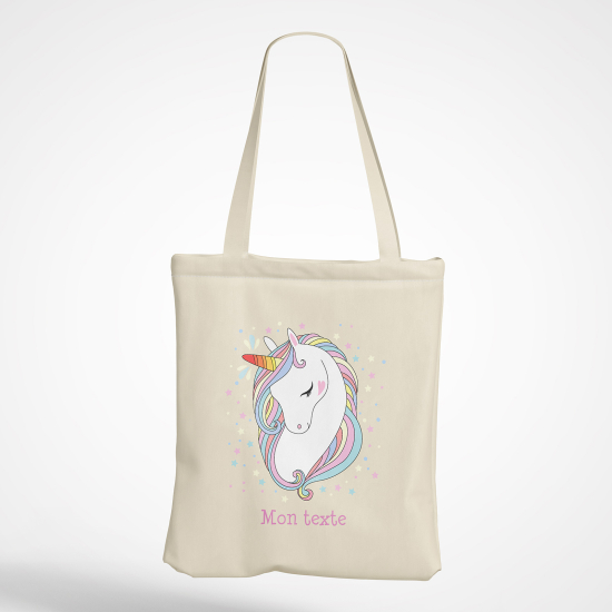 Personalized Tote Bag - Rainbow unicorn