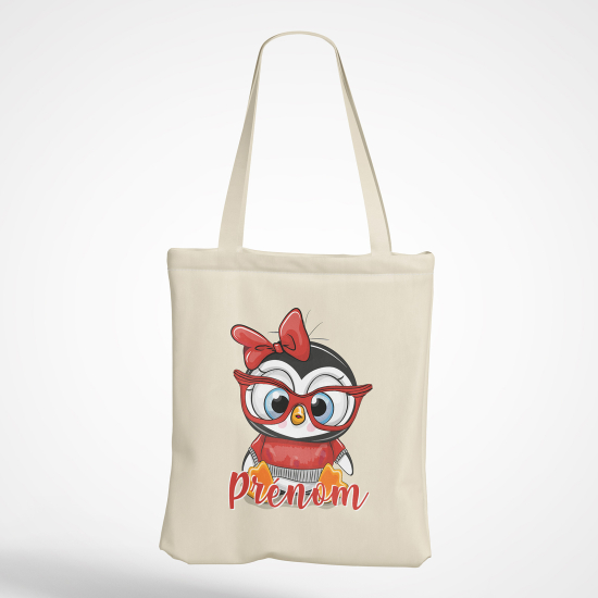 Personalized Tote Bag - Spectacled Penguin