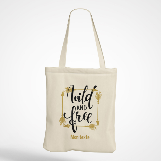 Personalized Tote Bag - Wild and free