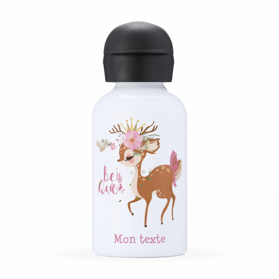 Personalized water bottle for kids - Fawn be the queen