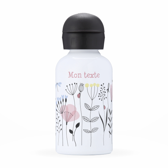 Personalized water bottle for kids - Flowers