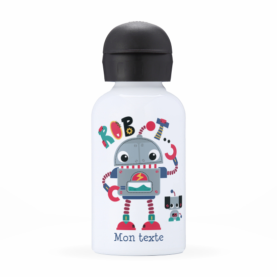 Personalized water bottle for kids - Robots