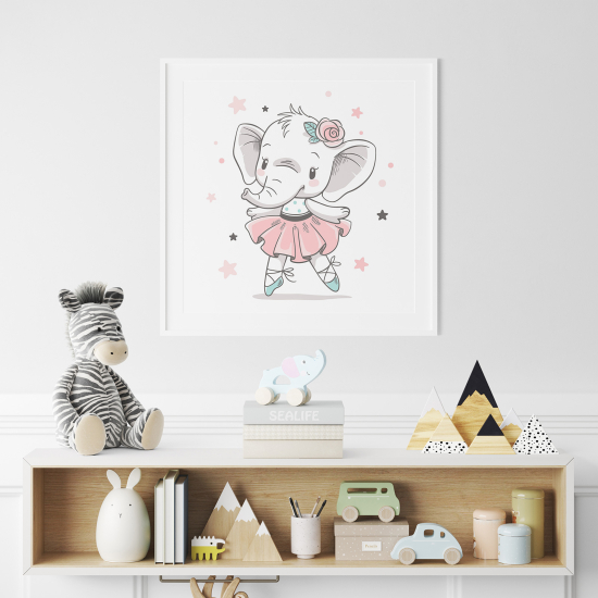 Poster for Kids - Ballerina Elephant