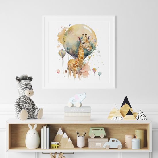 Poster for Kids - Balloon giraffe