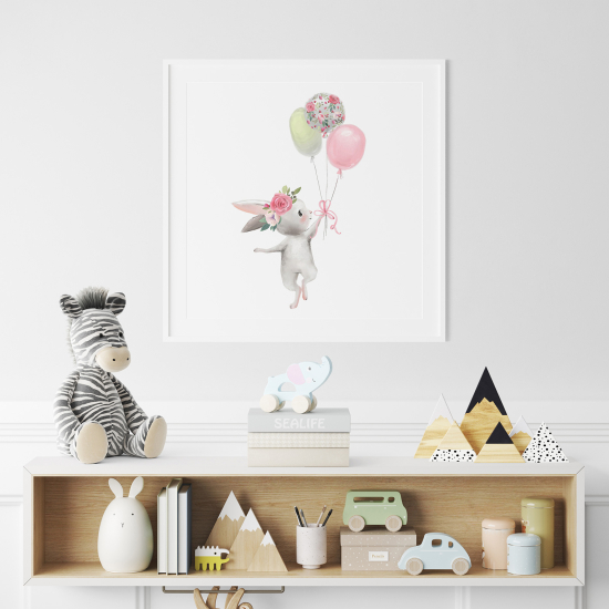 Poster for Kids - Balloon Rabbit