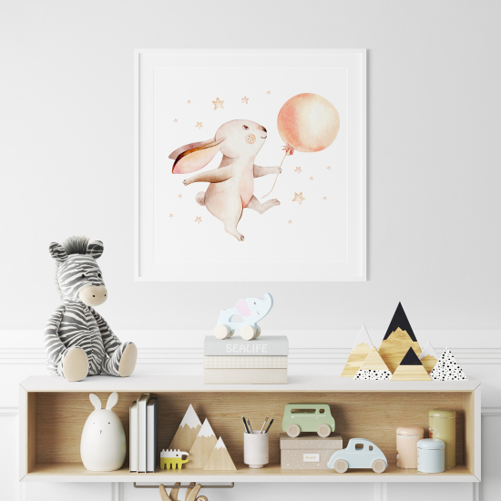 Poster for Kids - Balloon Rabbit