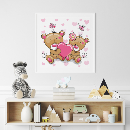 Poster for Kids - Bear Hearts