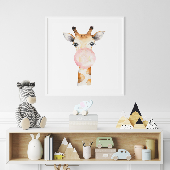 Poster for Kids - Bubble giraffe