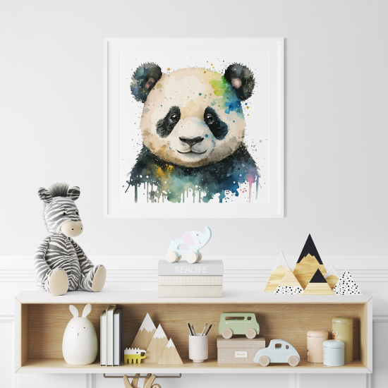 Poster for Kids - Colored panda