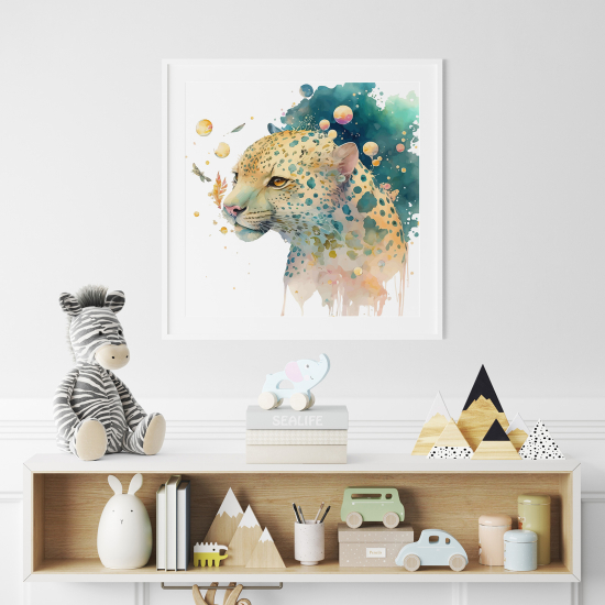 Poster for Kids - Colorful leopard