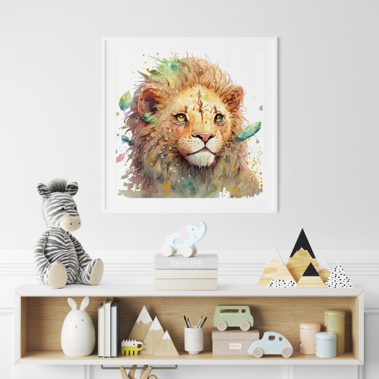 Poster for Kids - Colorful lion