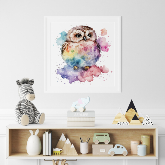 Poster for Kids - Colorful owl