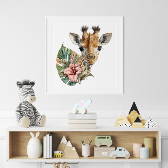 Poster for Kids - Giraffe flower