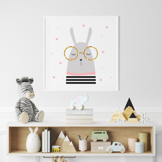 Poster for Kids - Glasses Llamas