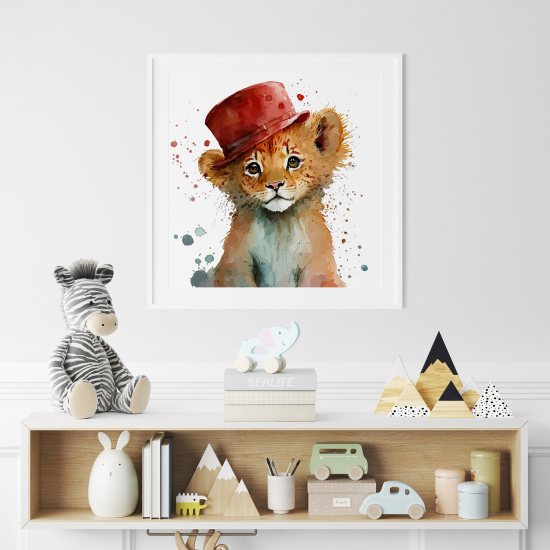 Poster for Kids - Lion Hat