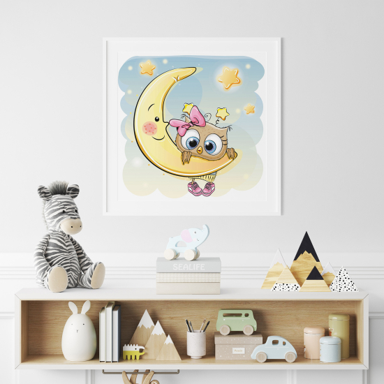 Poster for Kids - Moon Owl