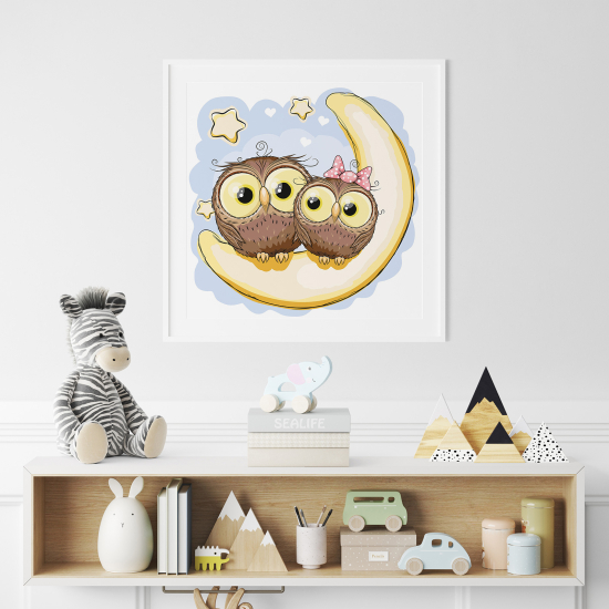 Poster for Kids - Moon owls