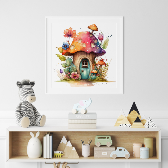 Poster for Kids - Mushroom House