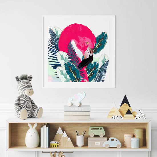 Poster for Kids - Pink Flamingo