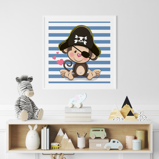 Poster for Kids - Pirate Monkey