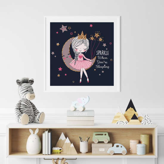 Poster for Kids - Princess on the Moon