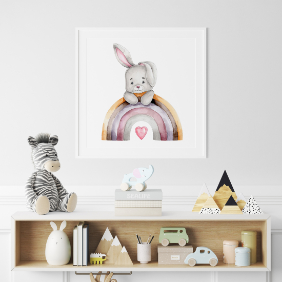 Poster for Kids - Rainbow Rabbit