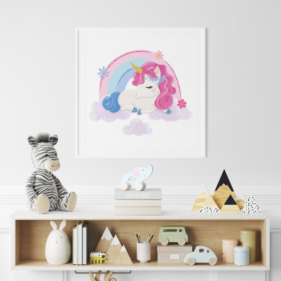 Poster for Kids - Rainbow Unicorn