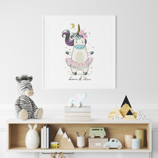 Poster for Kids - Unicorn Dance of Stars