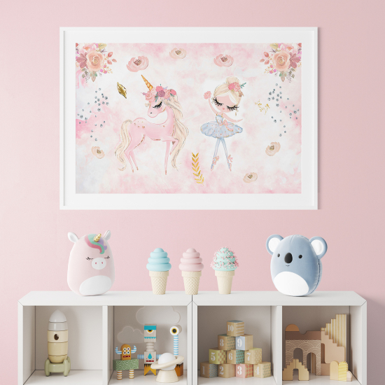 Posters for Kids - Dancer and unicorn