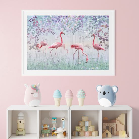 Posters for Kids - Pink flamingos