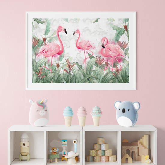 Posters for Kids - Pink flamingos