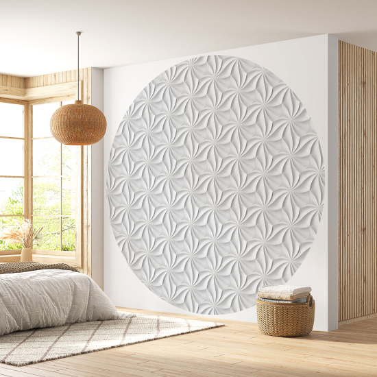 Round / Circle Wall Mural - Wallpaper - 3D Design