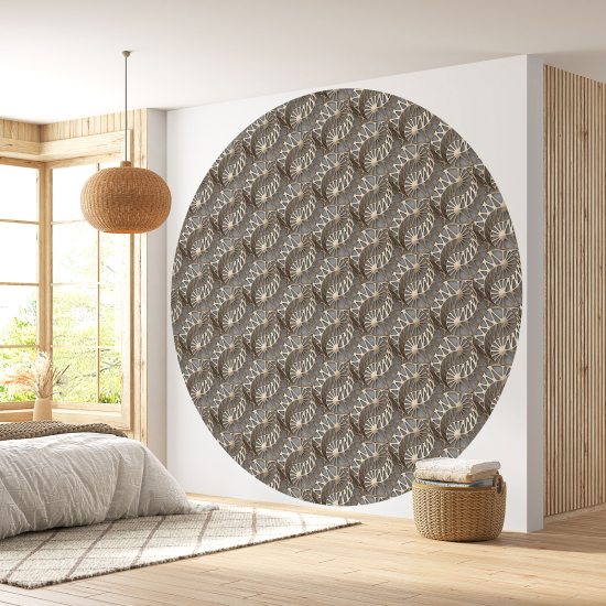 Round / Circle Wall Mural - Wallpaper - 3D design