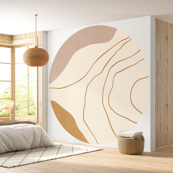 Round / Circle Wall Mural - Wallpaper - Boho