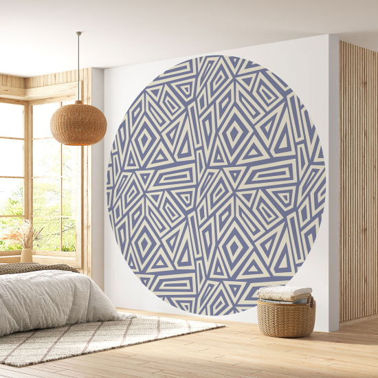 Round / Circle Wall Mural - Wallpaper - Geometric Pattern