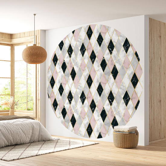 Round / Circle Wall Mural - Wallpaper - Geometric pattern