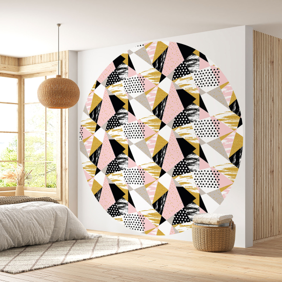 Round / Circle Wall Mural - Wallpaper - Geometric pattern