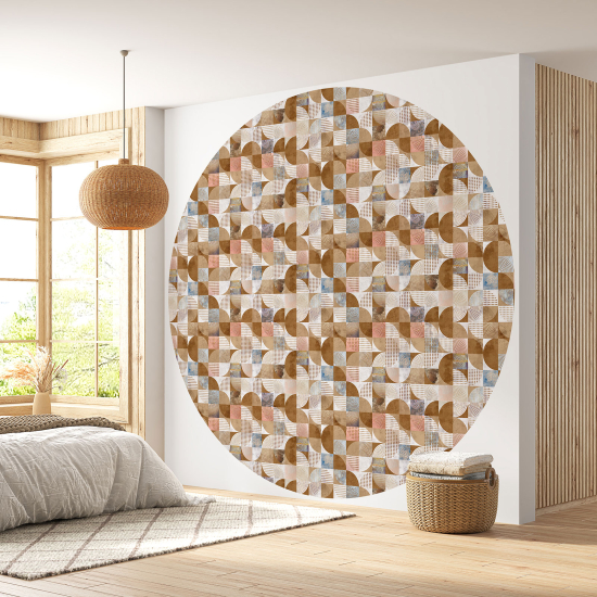 Round / Circle Wall Mural - Wallpaper - Geometric pattern