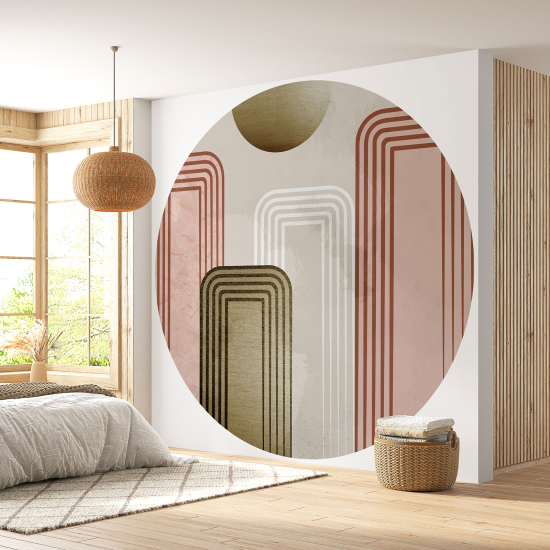 Round / Circle Wall Mural - Wallpaper - Geometric pattern