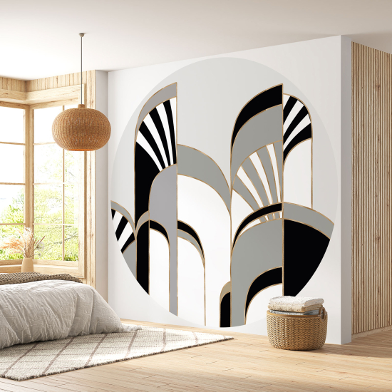 Round / Circle Wall Mural - Wallpaper - Geometric pattern